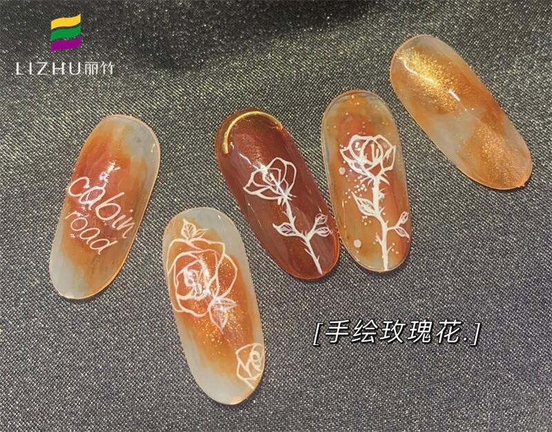 玫瑰花美甲，用作品證明廣西學(xué)美甲哪家哪家好