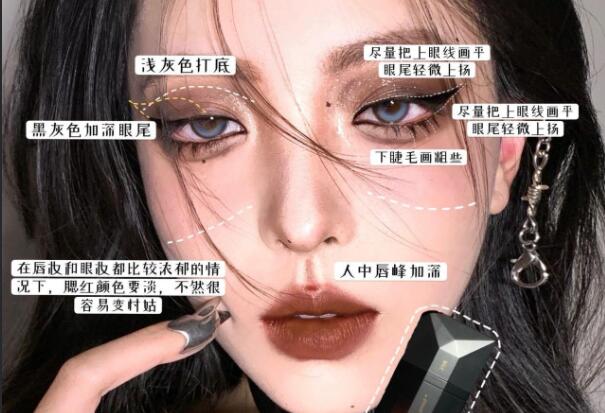 惡女反叛黑巧煙熏妝容，和廣西南寧彩妝學(xué)校學(xué)習(xí)吧