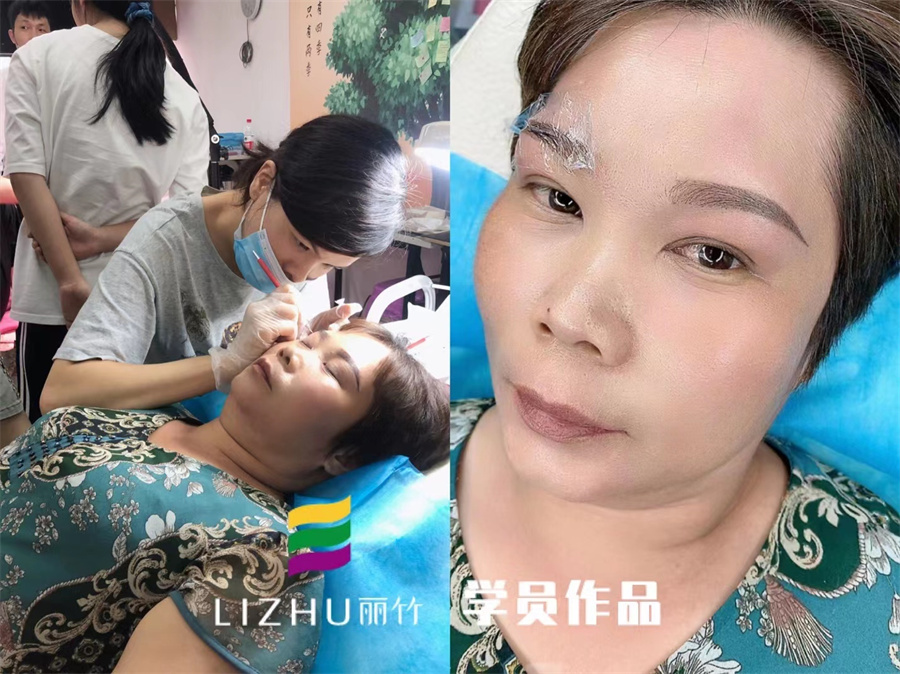 野生線條眉欣賞，南寧紋繡培訓學校學員作品