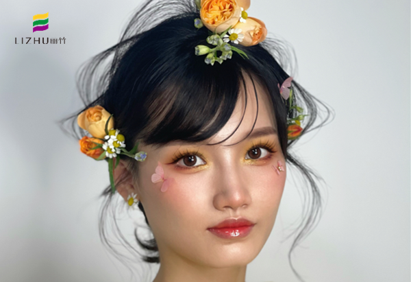 森系鮮花造型，廣西美妝技術(shù)學(xué)校作品