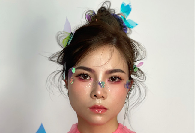 創(chuàng)意蝴蝶造型，南寧化妝彩妝造型學(xué)校教學(xué)