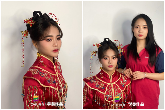 新中式新娘，實(shí)力演繹廣西學(xué)化妝去哪里？