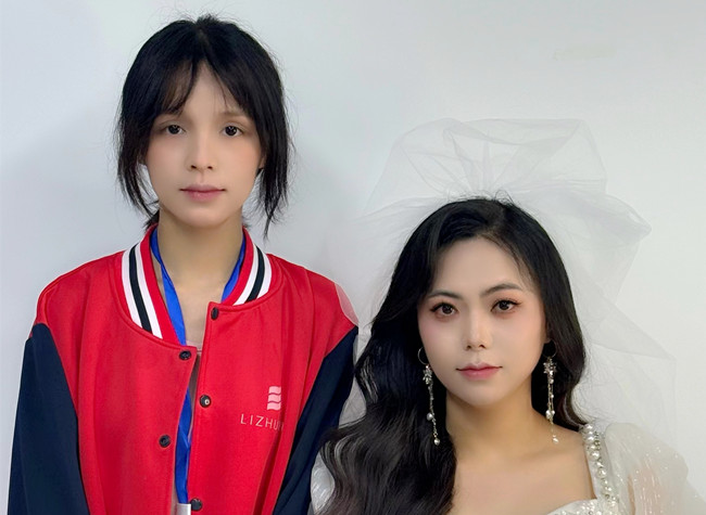 白紗韓式披發(fā)新娘，廣西培訓(xùn)美妝師作品