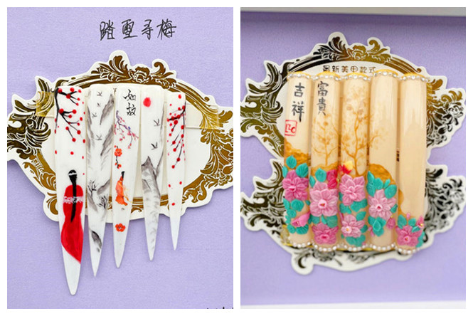 適合新年的國風(fēng)美甲，廣西職業(yè)教育學(xué)員作品展示