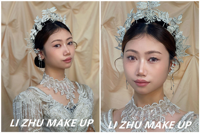 輕奢時尚新娘造型，廣西化妝學校前十作品欣賞